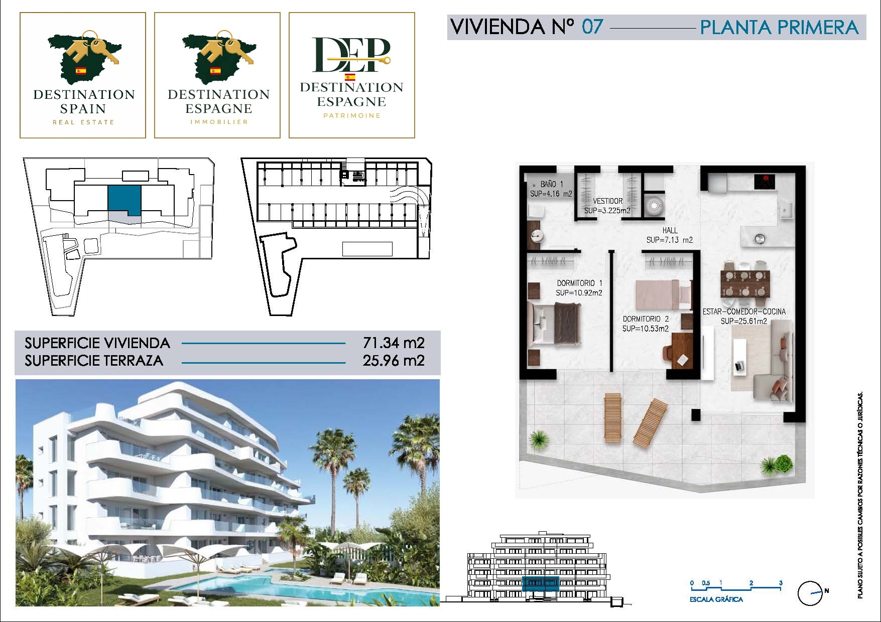Appartement Touristique de Luxe Neuf au 1er étage de 71 m2 à Mil Palmeras à Mil Palmeras — photo 12